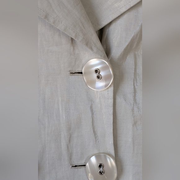 HELENE BERMAN Jacket Blazer, Linen, Off-white, Fitted, Classy! Size M - Picture 3 of 7